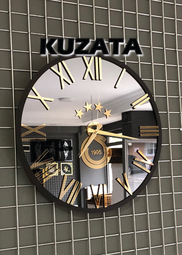 ÖZEL İŞÇİLİK AYNALI DUVAR SAATİ