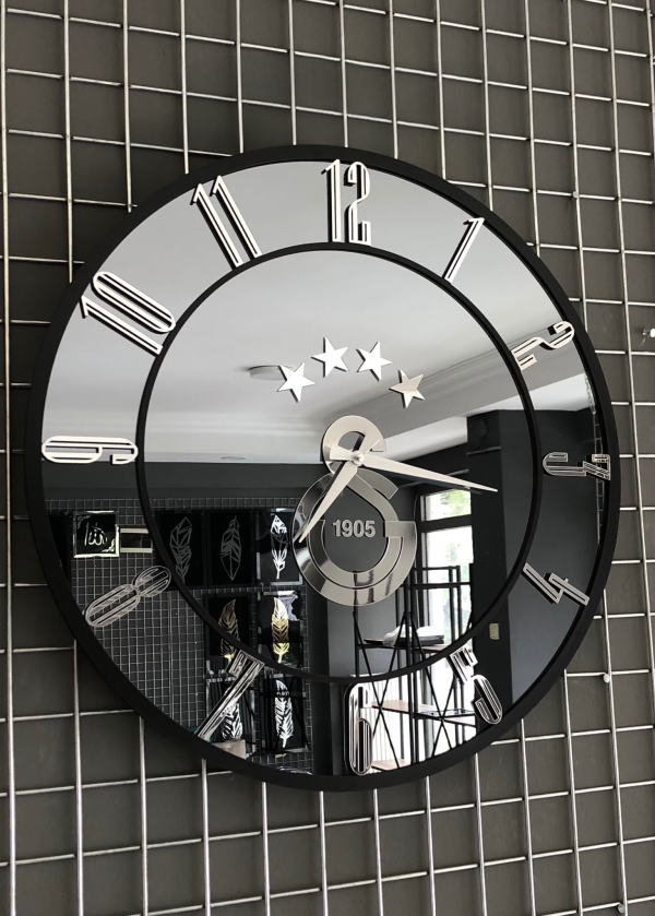 ÖZEL İŞÇİLİK AYNALI DUVAR SAATİ