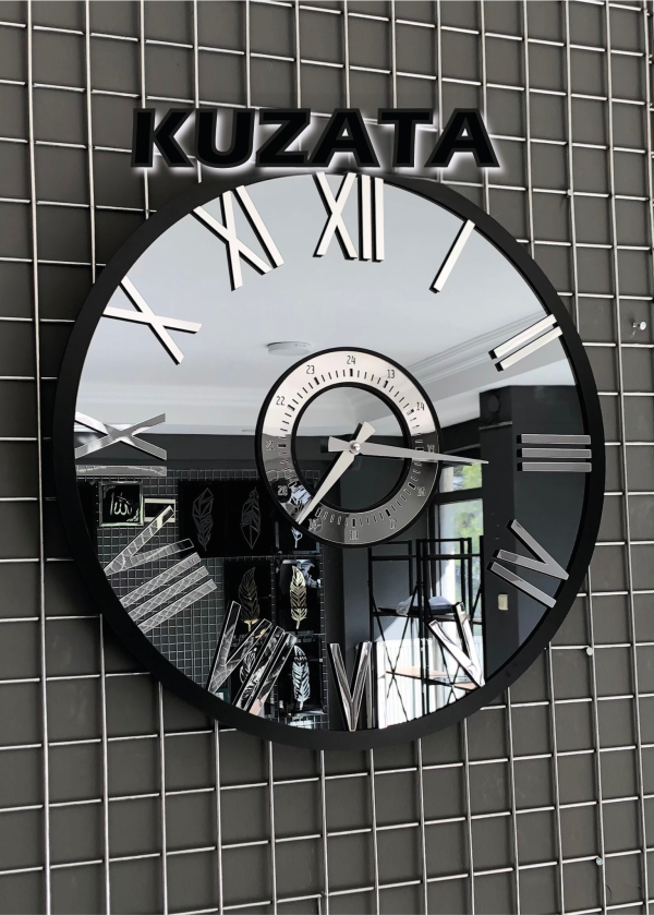 ÖZEL İŞÇİLİK AYNALI DUVAR SAATİ